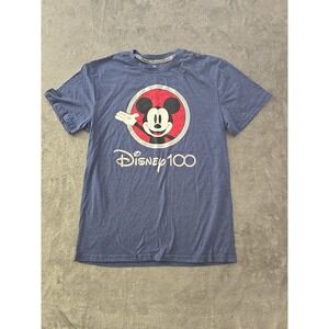 Disney 100 Years of Wonder‎ Mickey Mouse Blue T Shirt Size Medium